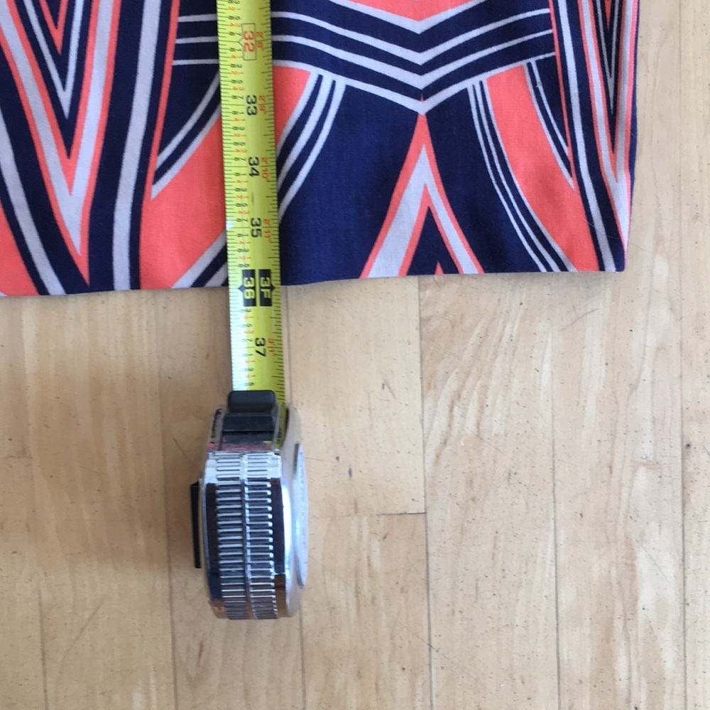 NEW Taylor coral navy jersey knit Art Deco sz 12 - Picture 6 of 11